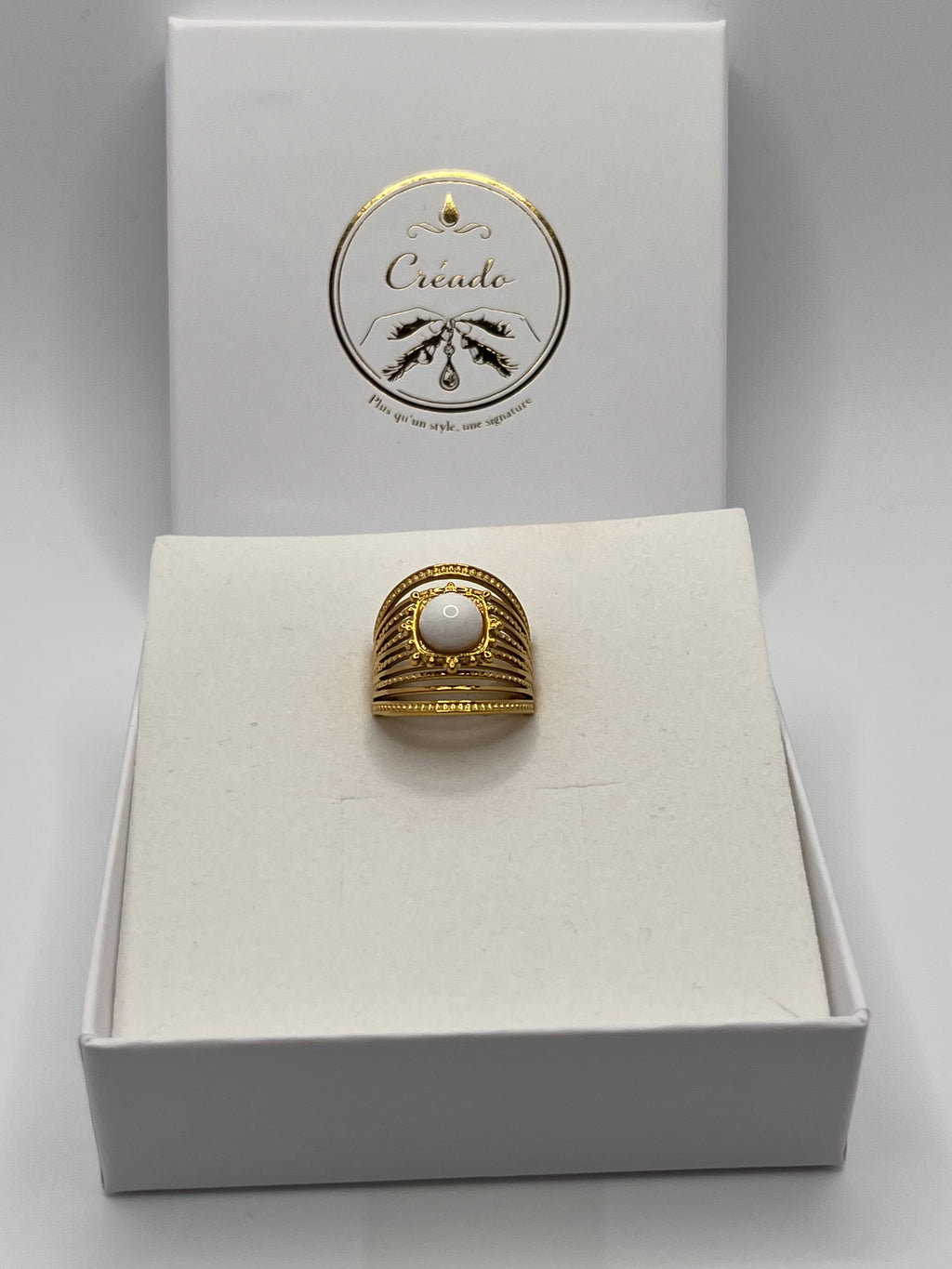 Bague acier inoxydable-L'étoile filante