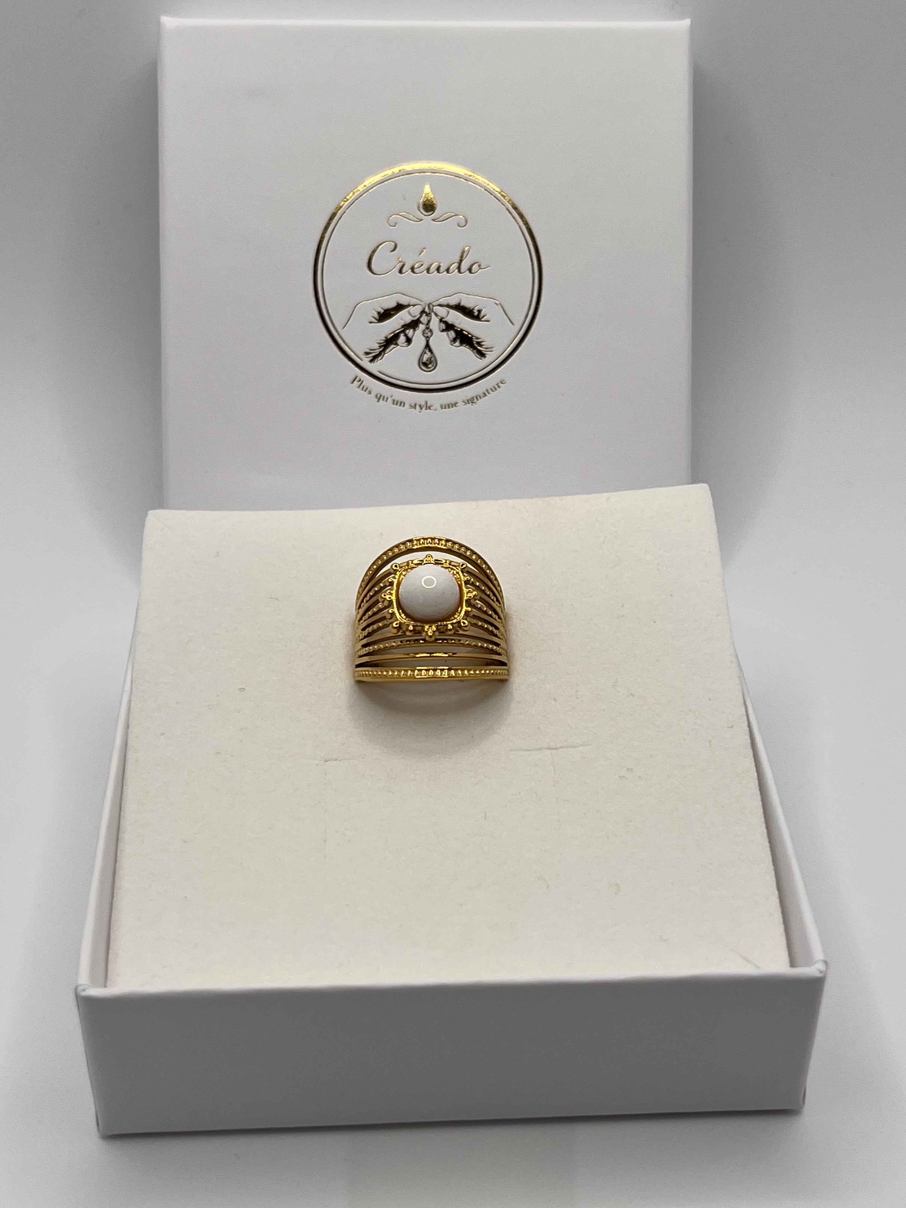 Bague acier inoxydable-L'étoile filante