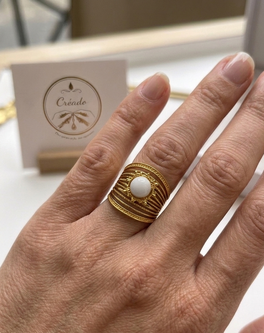 Bague acier inoxydable-L'étoile filante
