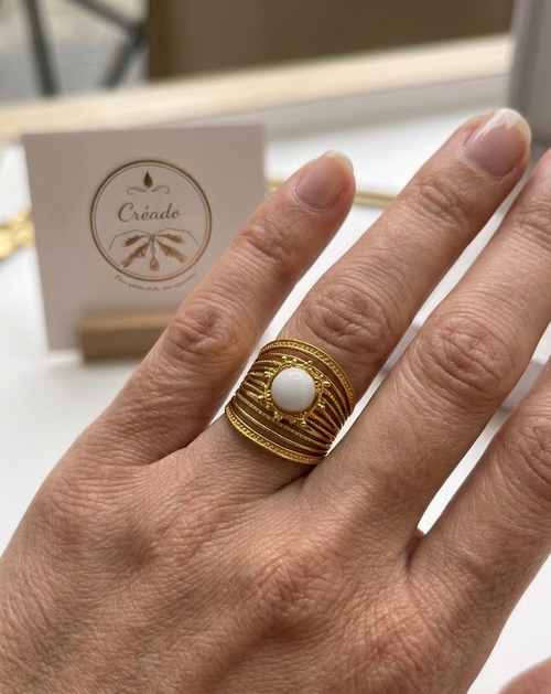 Bague acier inoxydable-L'étoile filante