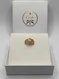Bague acier inoxydable-fleur de rose