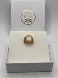 Bague acier inoxydable nacre