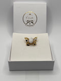 Bague acier inoxydable papillon