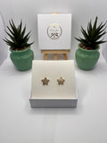 Boucles de d'oreilles acier inoxydable étoile de mer en nacre