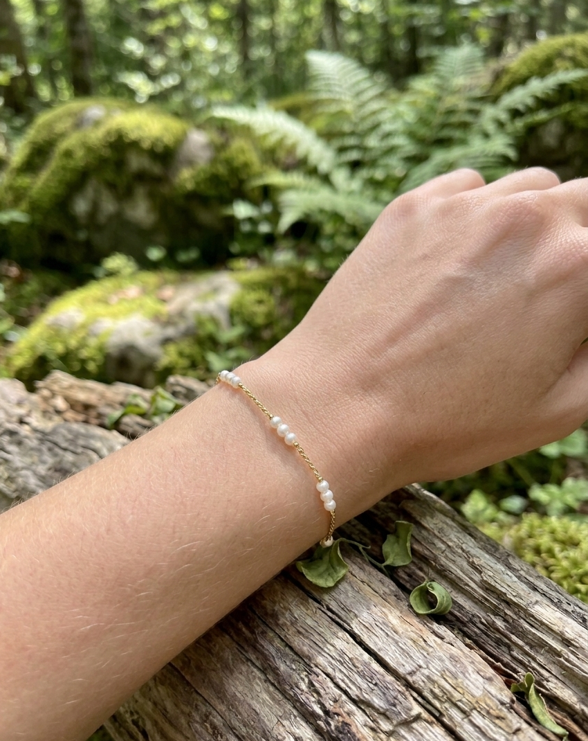 Bracelet acier inoxydable- Le perlina