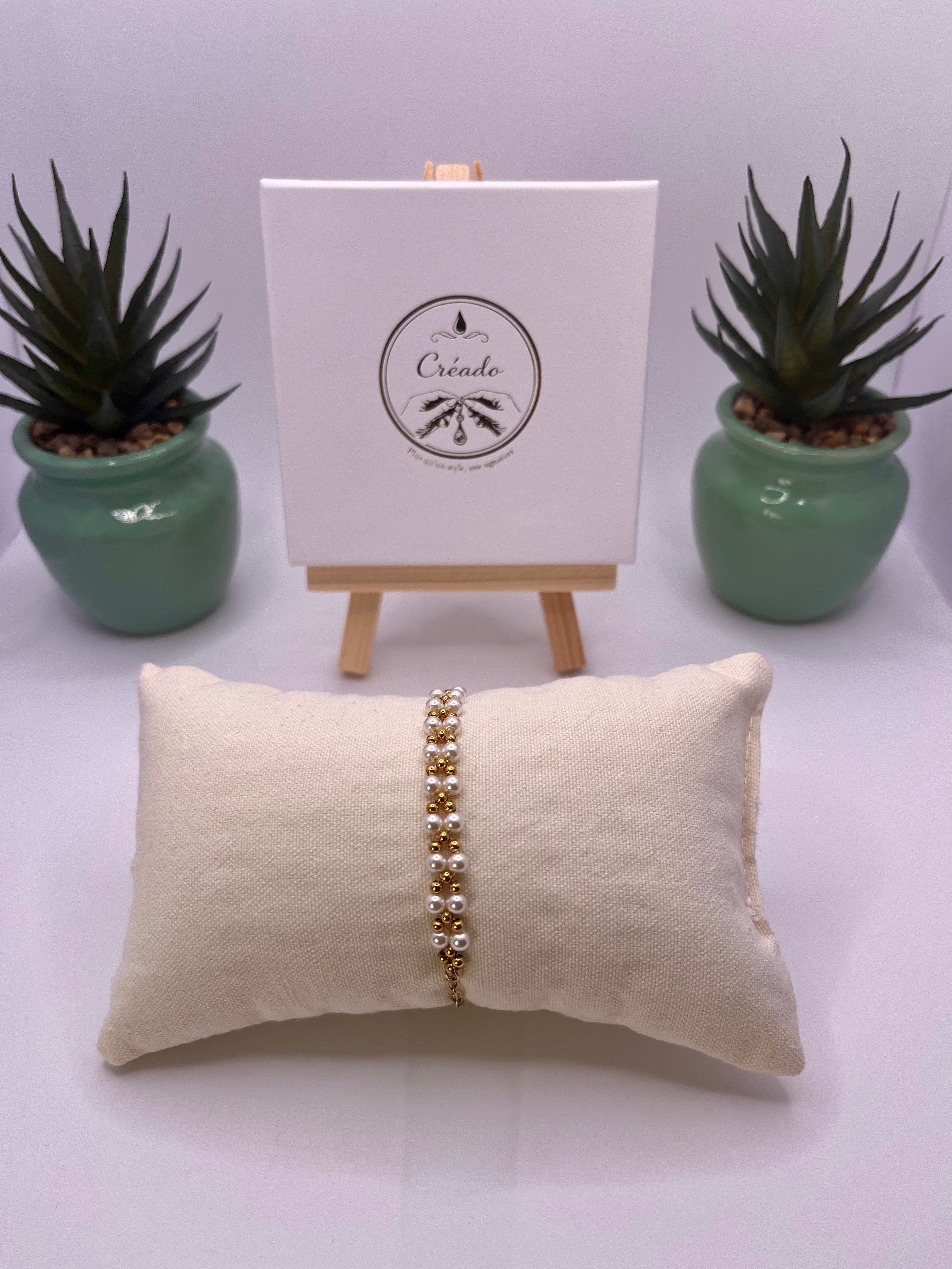 Bracelet acier inoxydable en perles-Le perle chic
