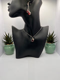 Collier acier inoxydable fait main cerise