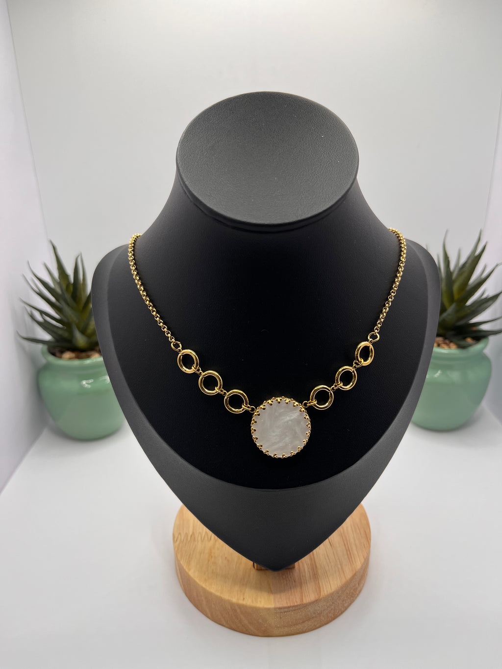 Collier nacre  acier inoxydable