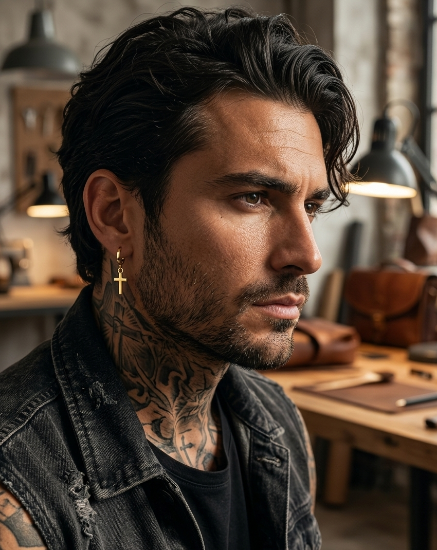 Créole croix acier inoxydable